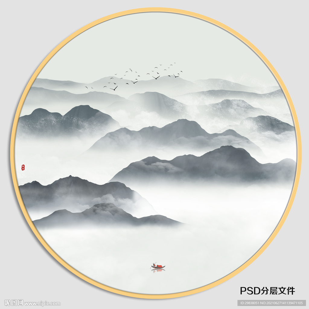 禅意山水画