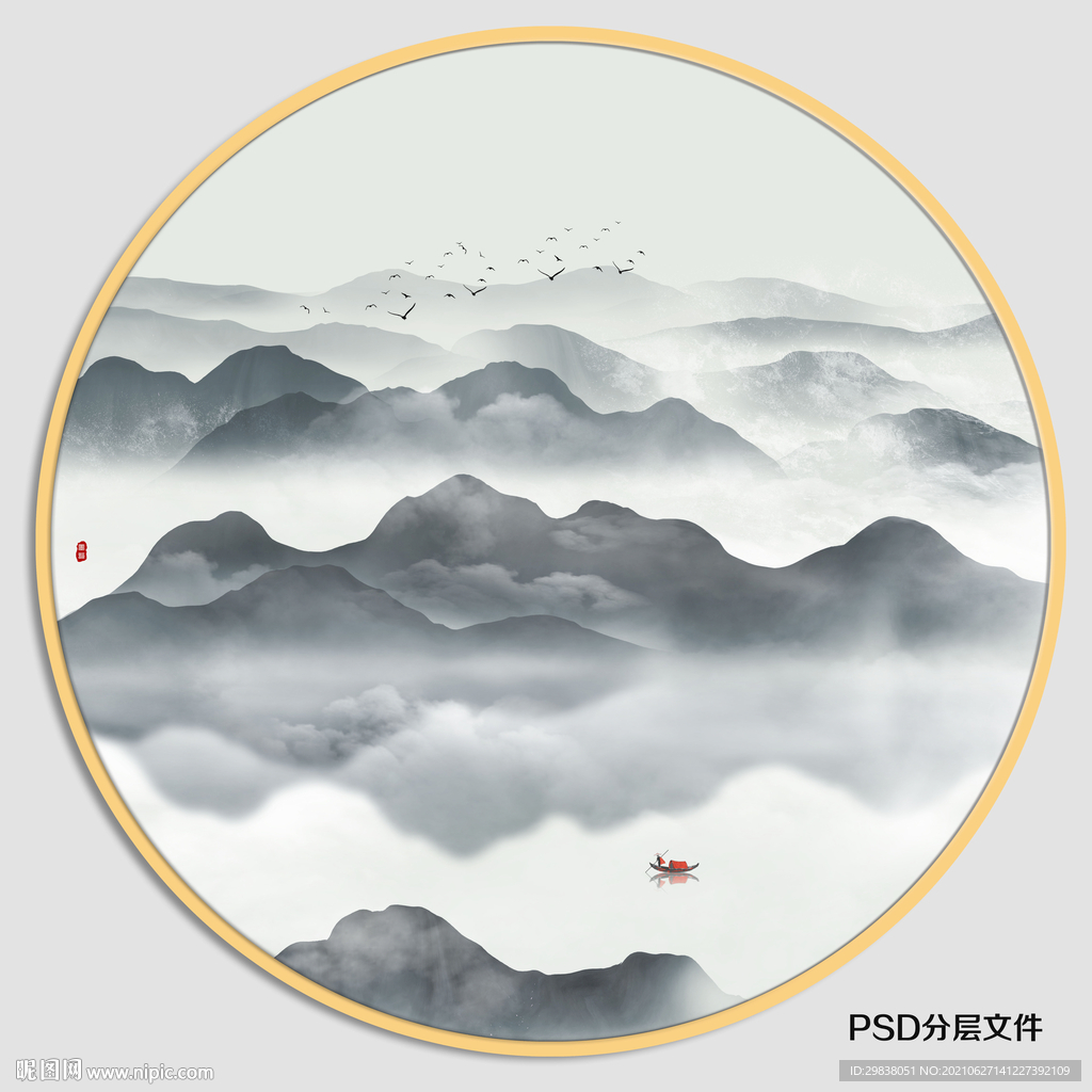 禅意山水画