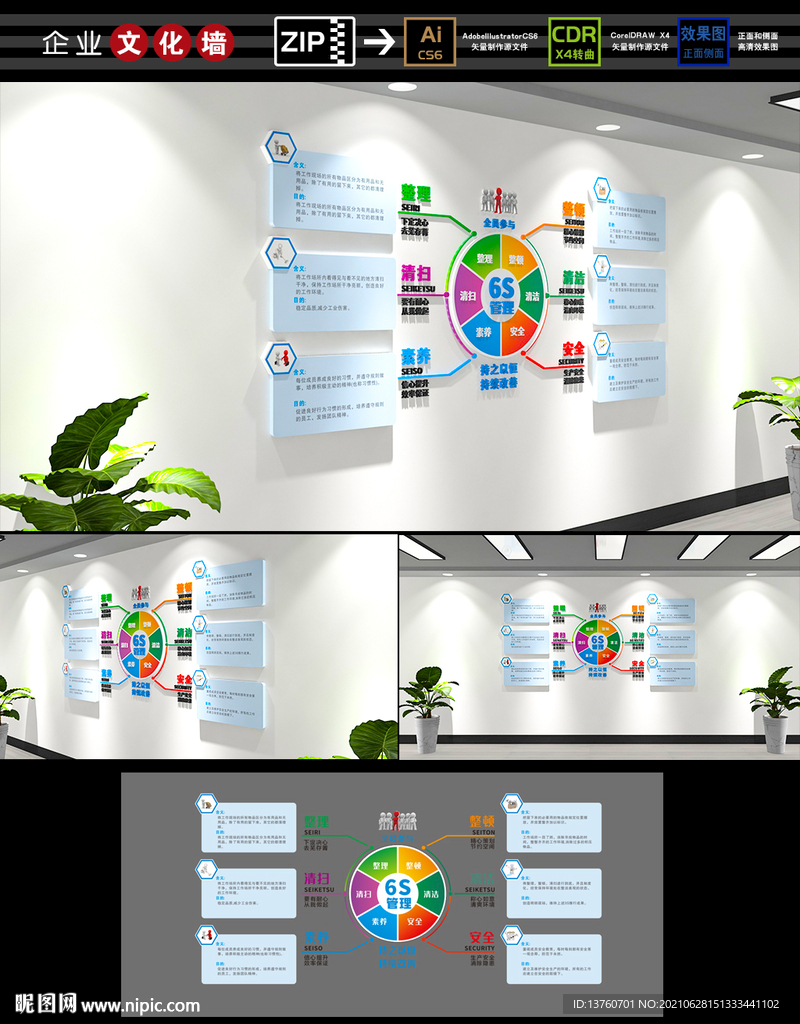 企业6S管理文化墙