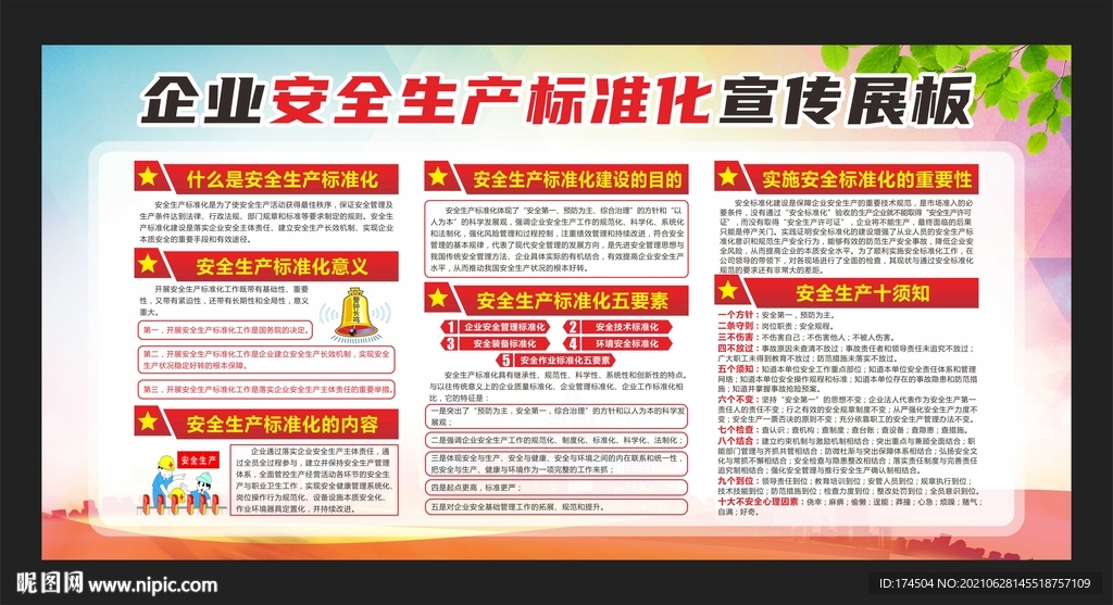 企业安全生产标准化宣传展板