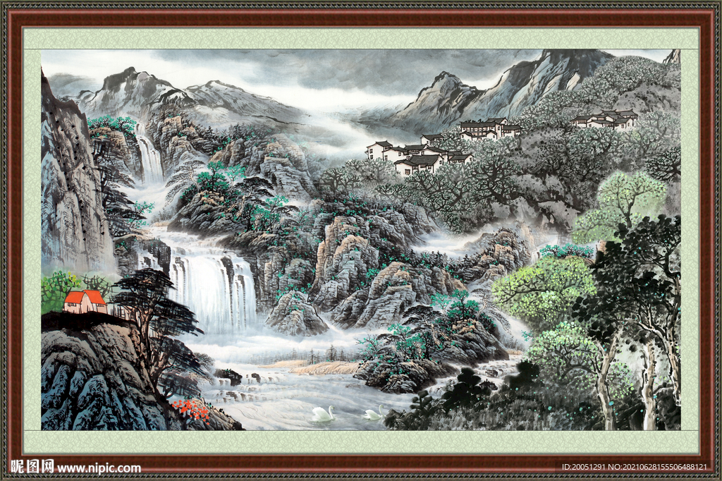巨幅山水画 