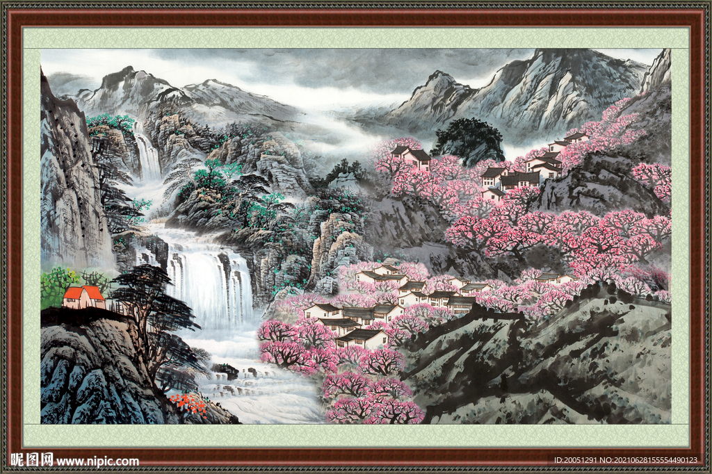 中堂画山水
