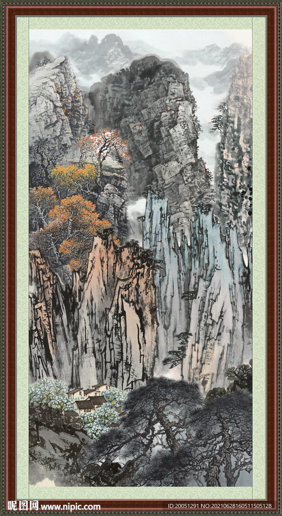 竖幅国画