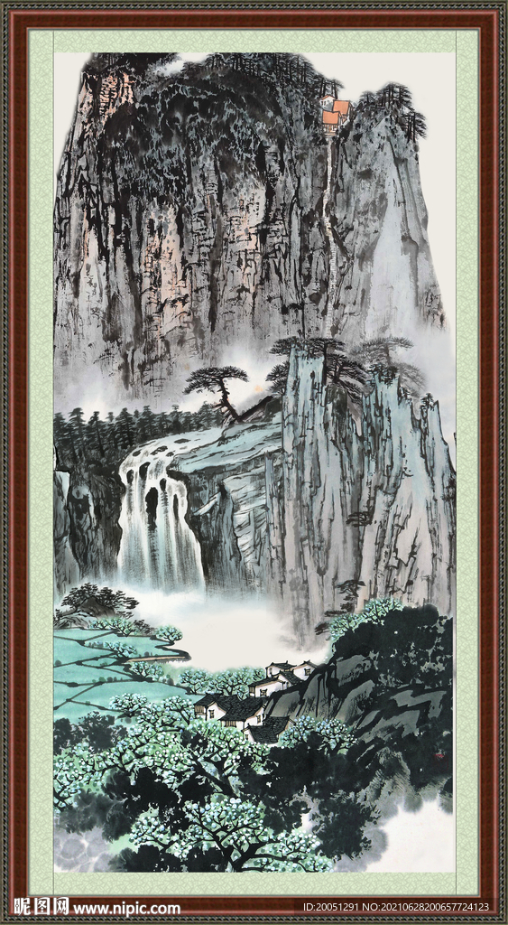 山水瀑布 