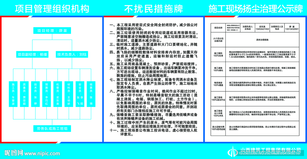 不扰民措施牌