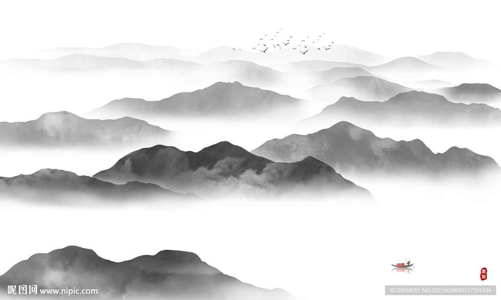 水墨山水画