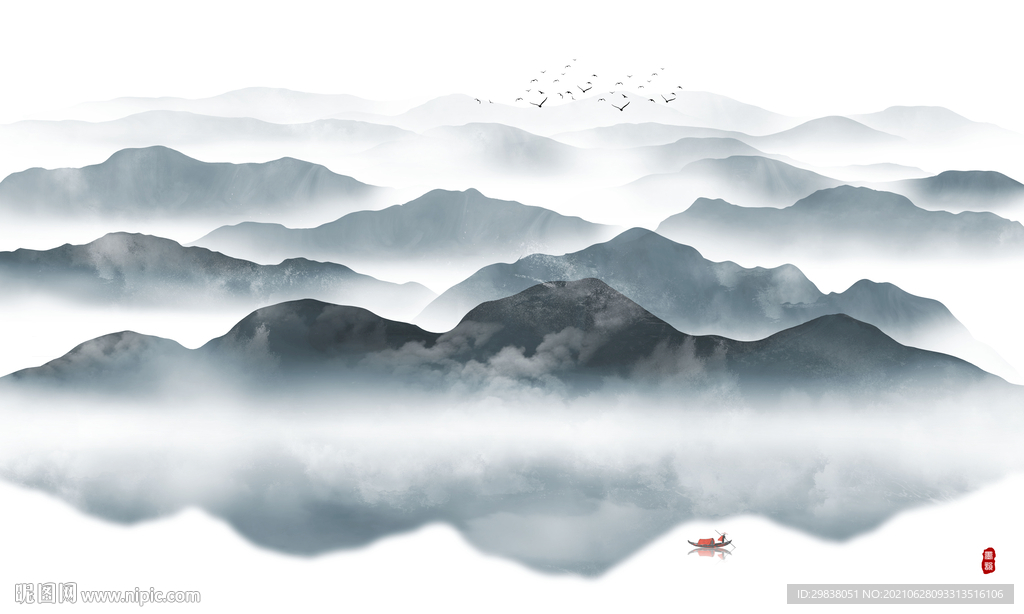 水墨山水画