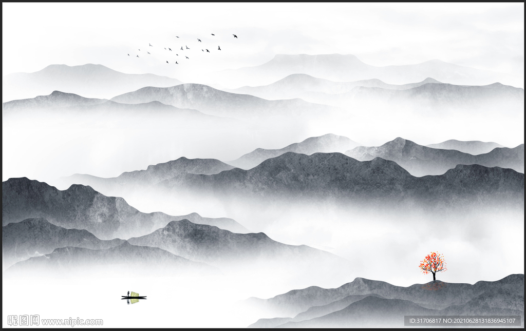 新中式山水画