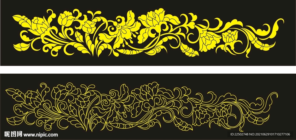 牡丹花花边矢量