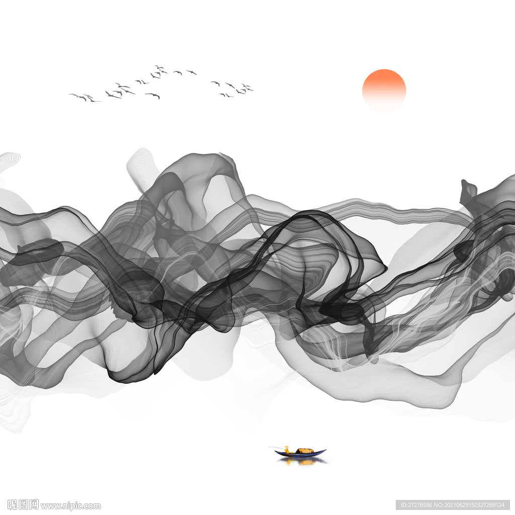 水墨背景墙素材