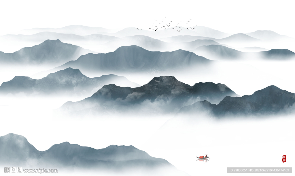 新中式水墨画
