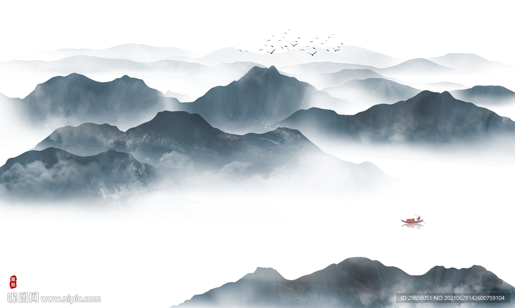 现代水墨画