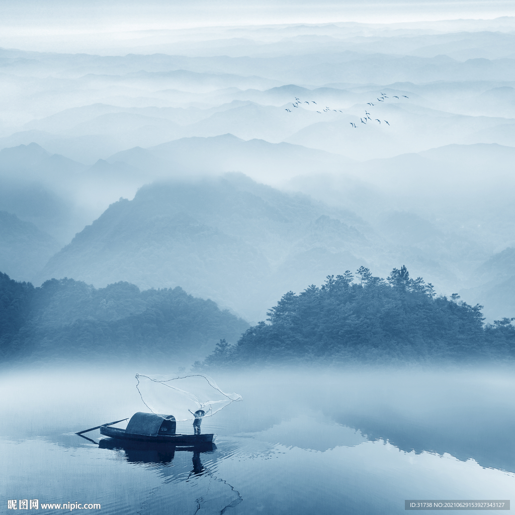 水墨山水画