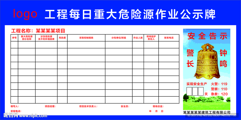 工地重大危险源