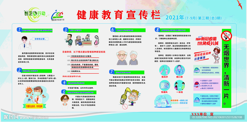 健康教育宣传栏2021