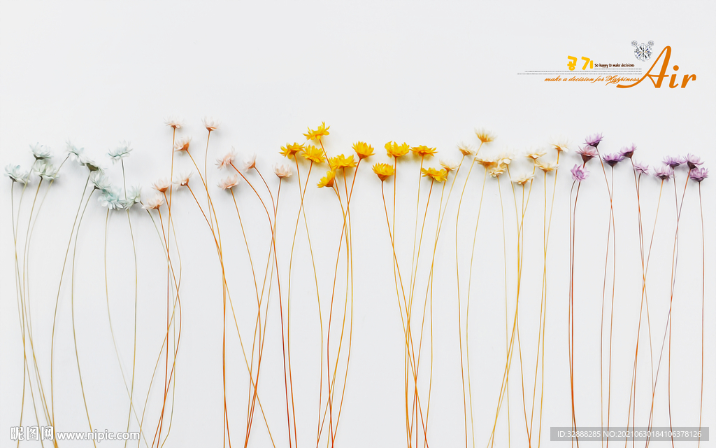 花卉装饰画背景墙