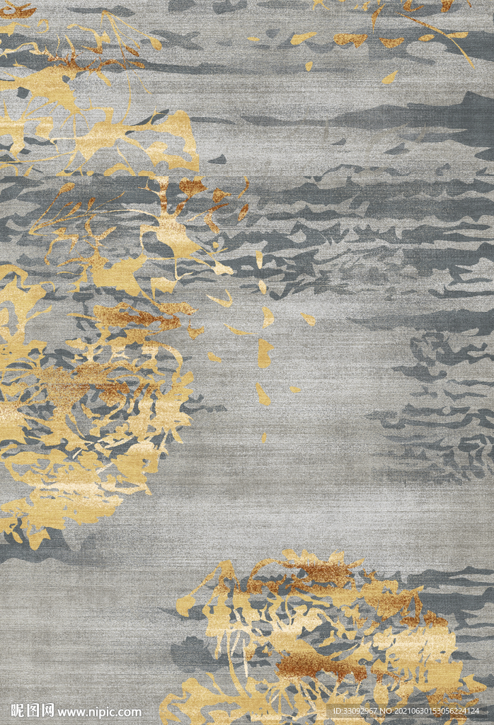 金色抽象地毯