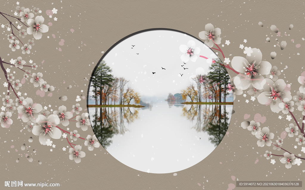 装饰画 梅花 新中式