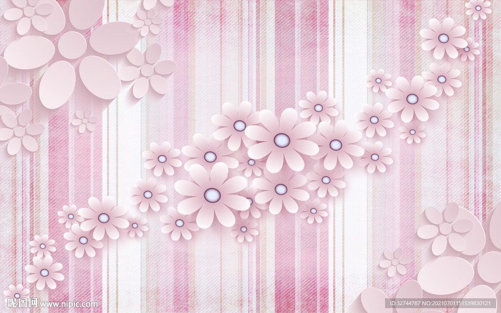 粉色花卉