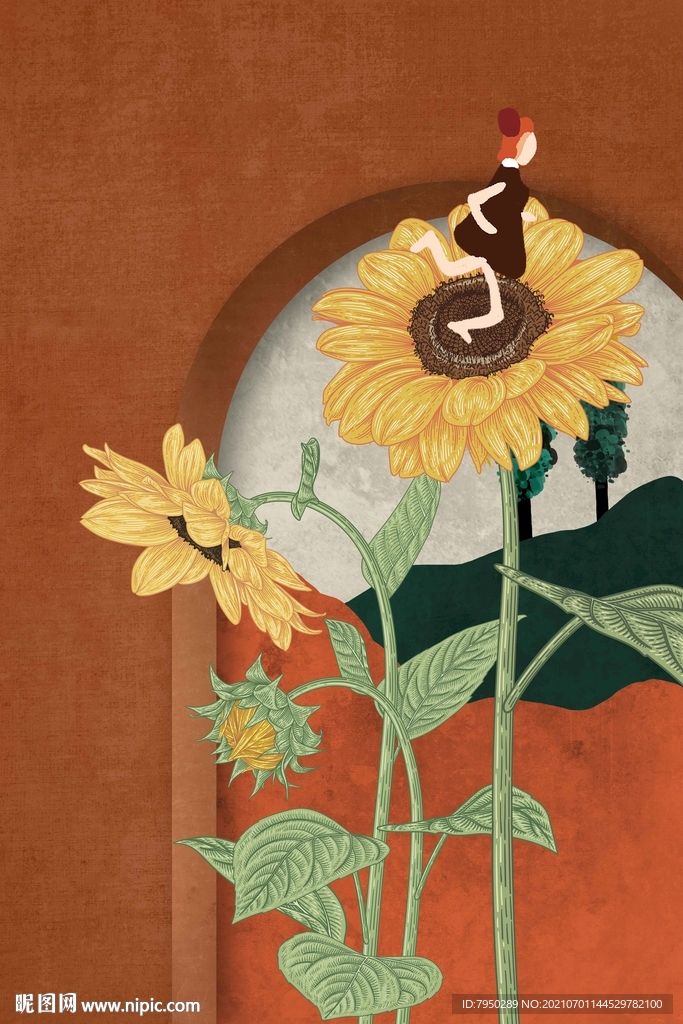 北欧重彩装饰画挂画 