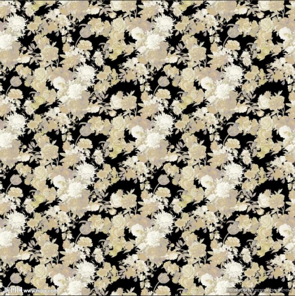 大牌花型 数码印花