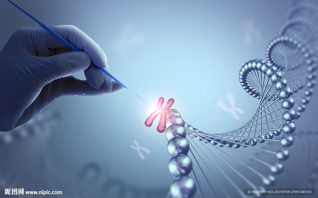 基因链治疗医疗海报背景