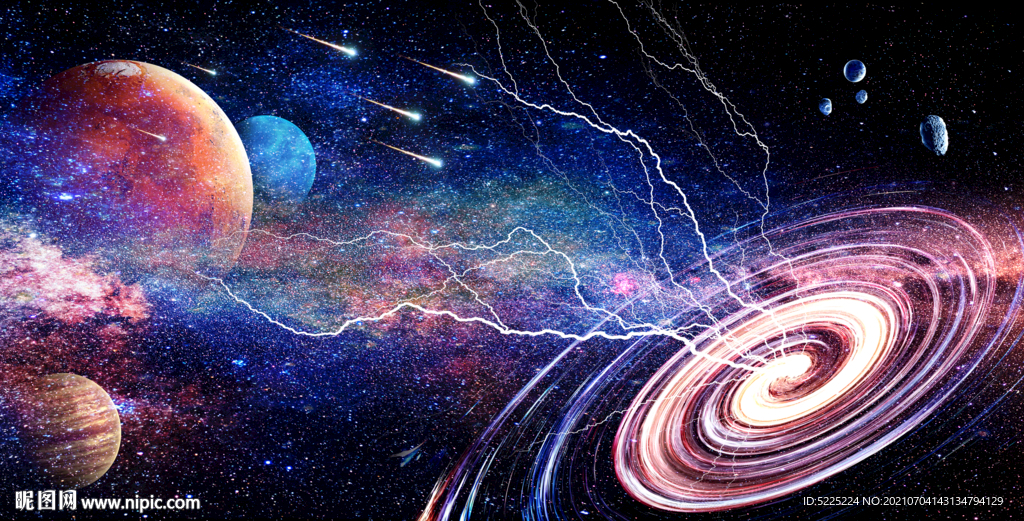 宇宙星空闪电