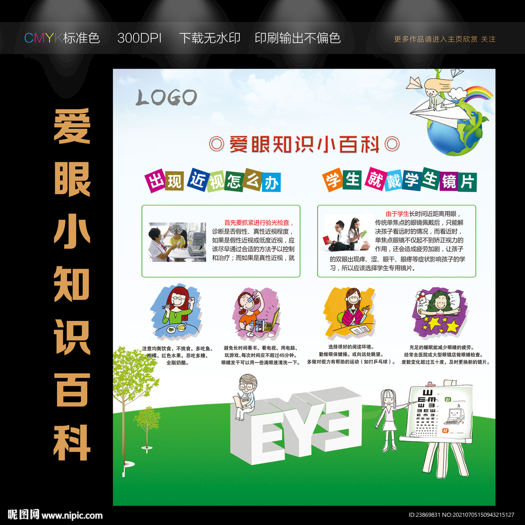 爱眼小知识百科海报