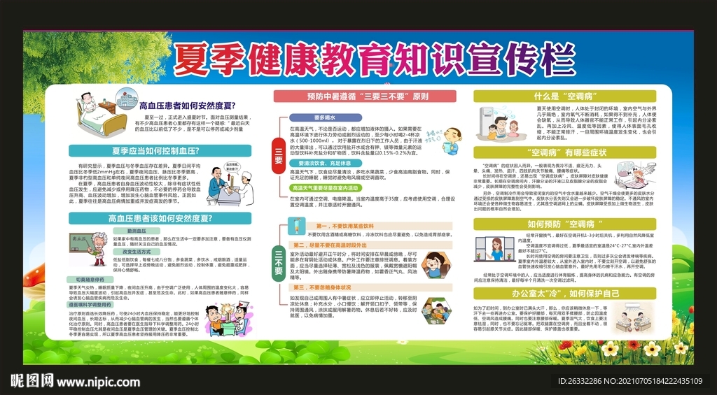夏季健康教育知识宣传栏