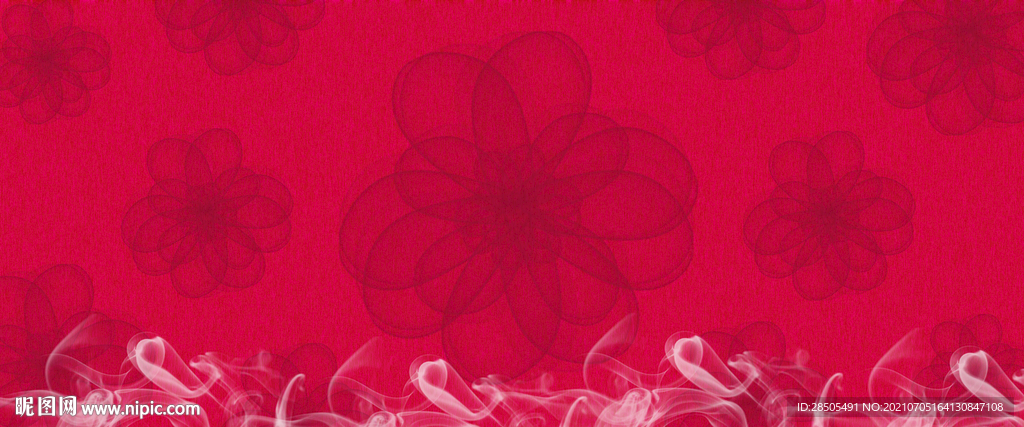 红色花纹背景
