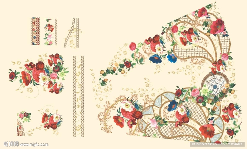 复古花