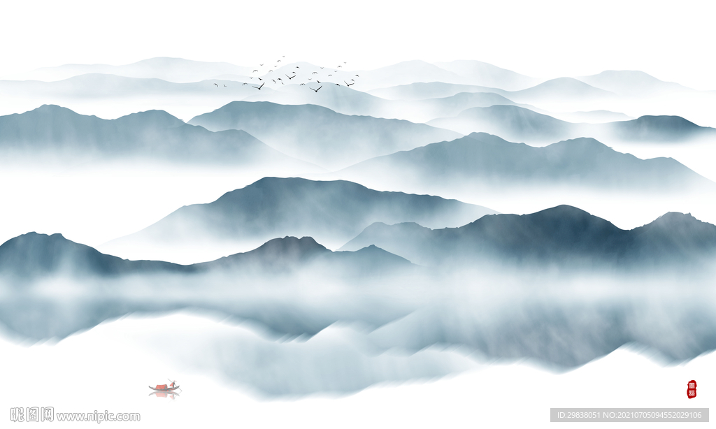 新中式山水画