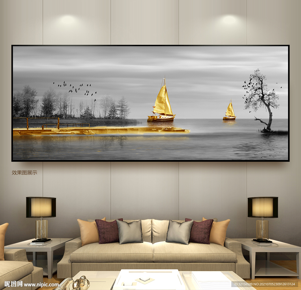 一帆风顺装饰画