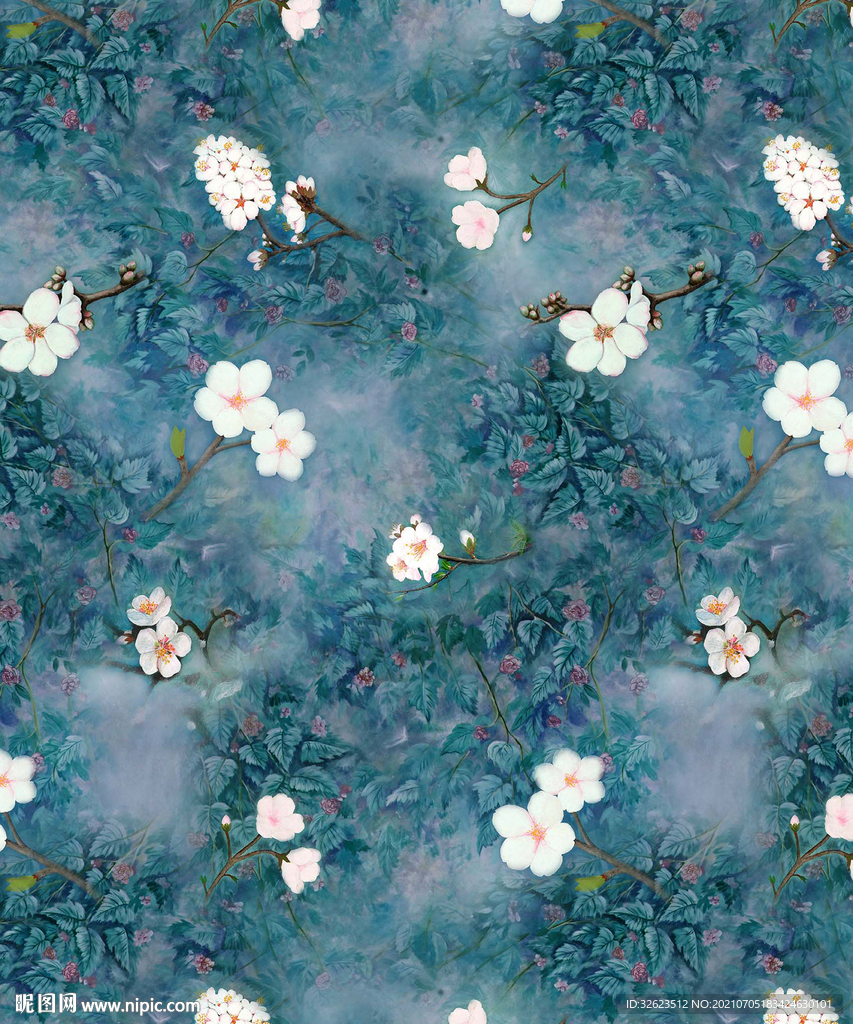 水墨花