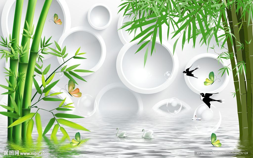 竹韵背景墙