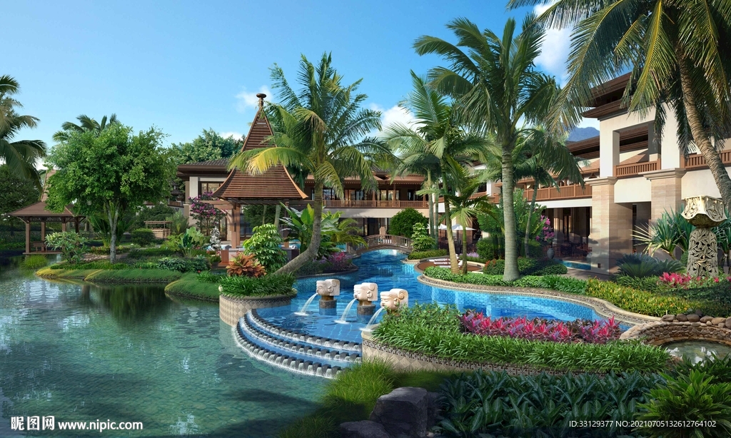 热带小区效果图