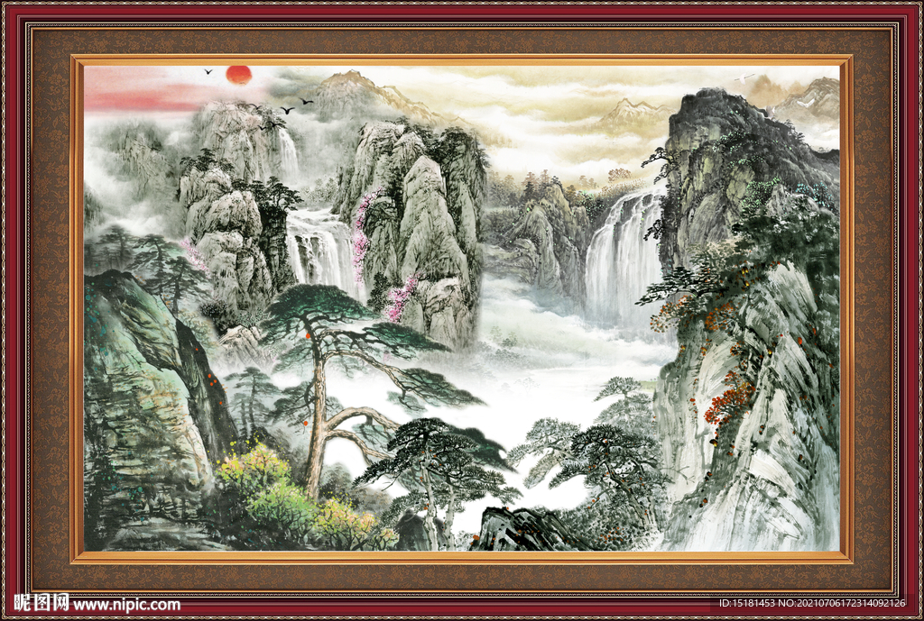 巨幅山水画 