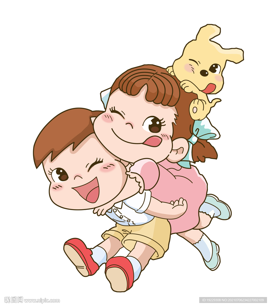 不二家兄妹插画