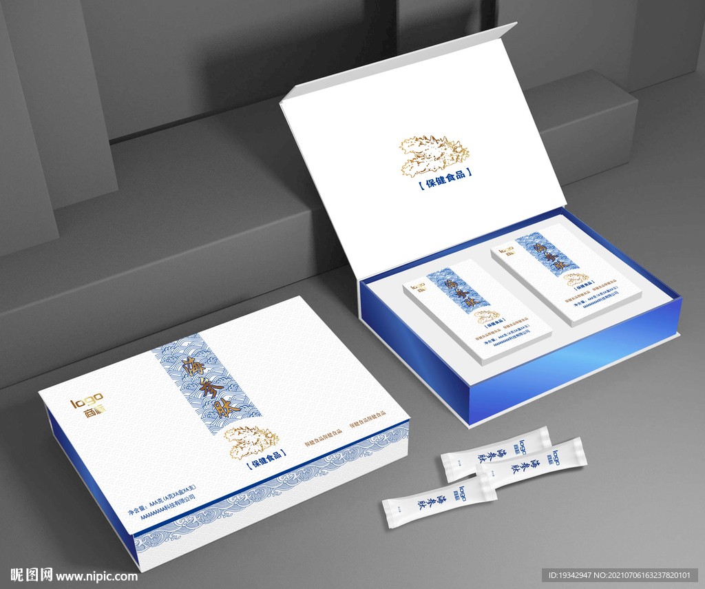 海参肽保健品平面展开图