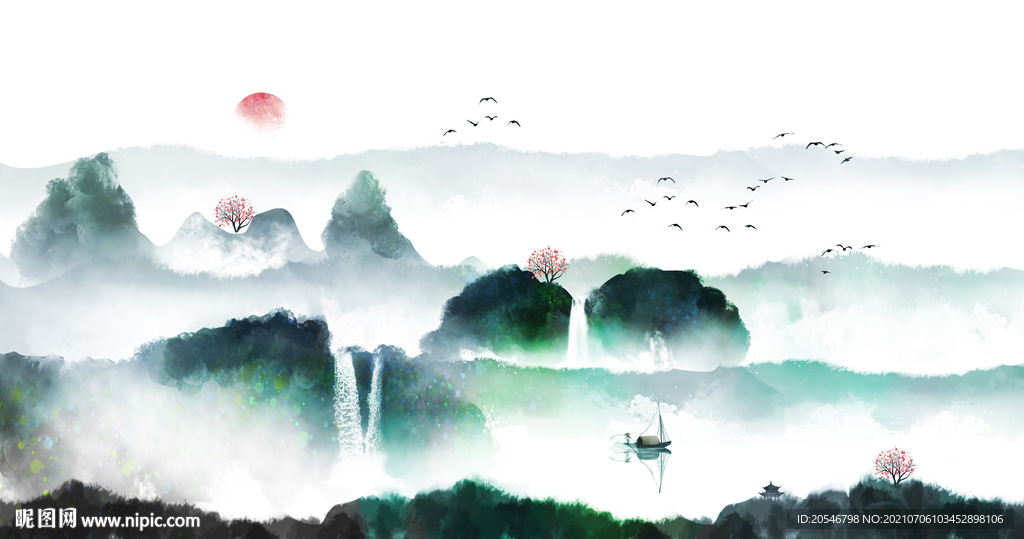 新中式山水画