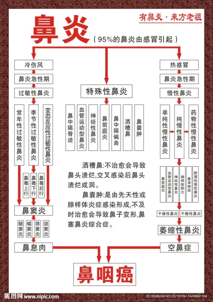 鼻炎变鼻咽癌过程展板