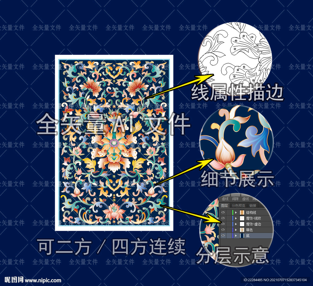 高清彩色吉祥如意花纹瓷器景泰蓝
