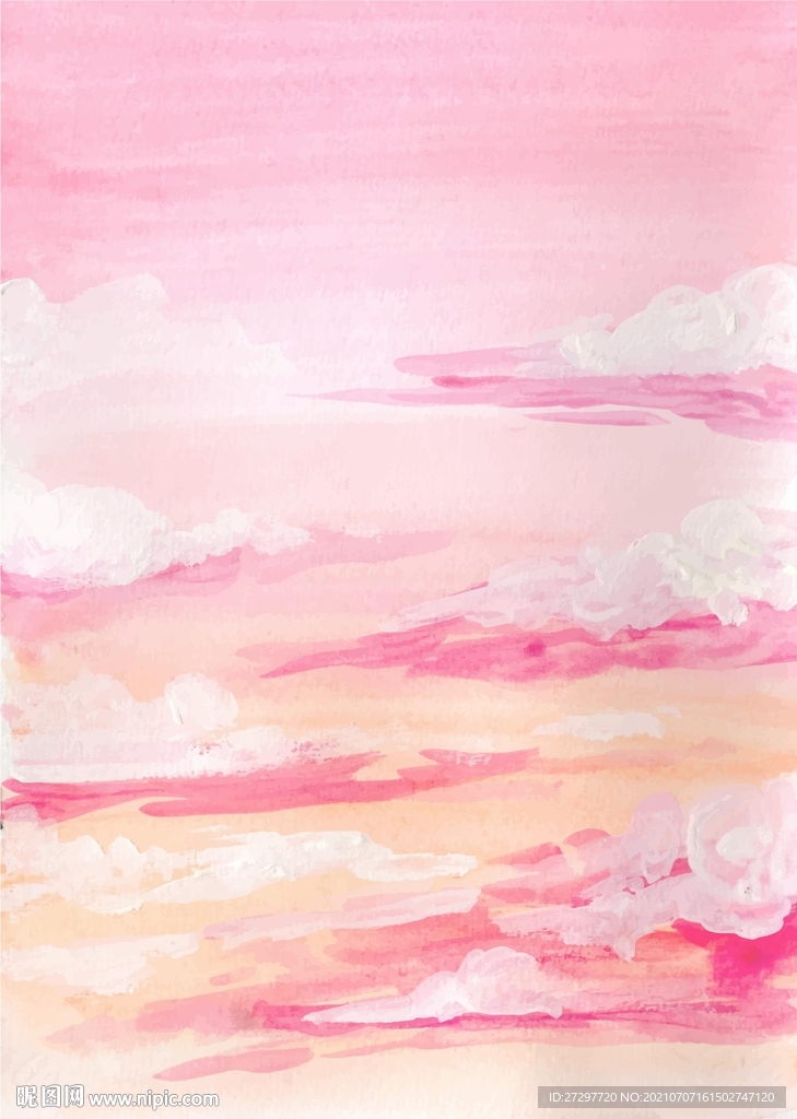 手绘天空云
