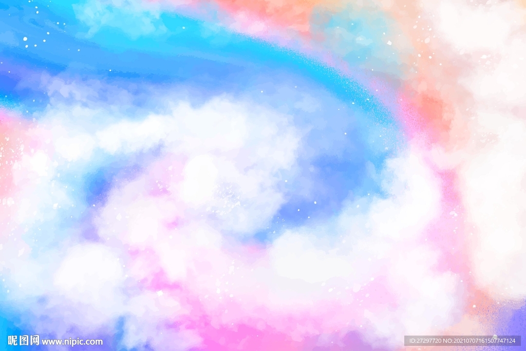 手绘天空云