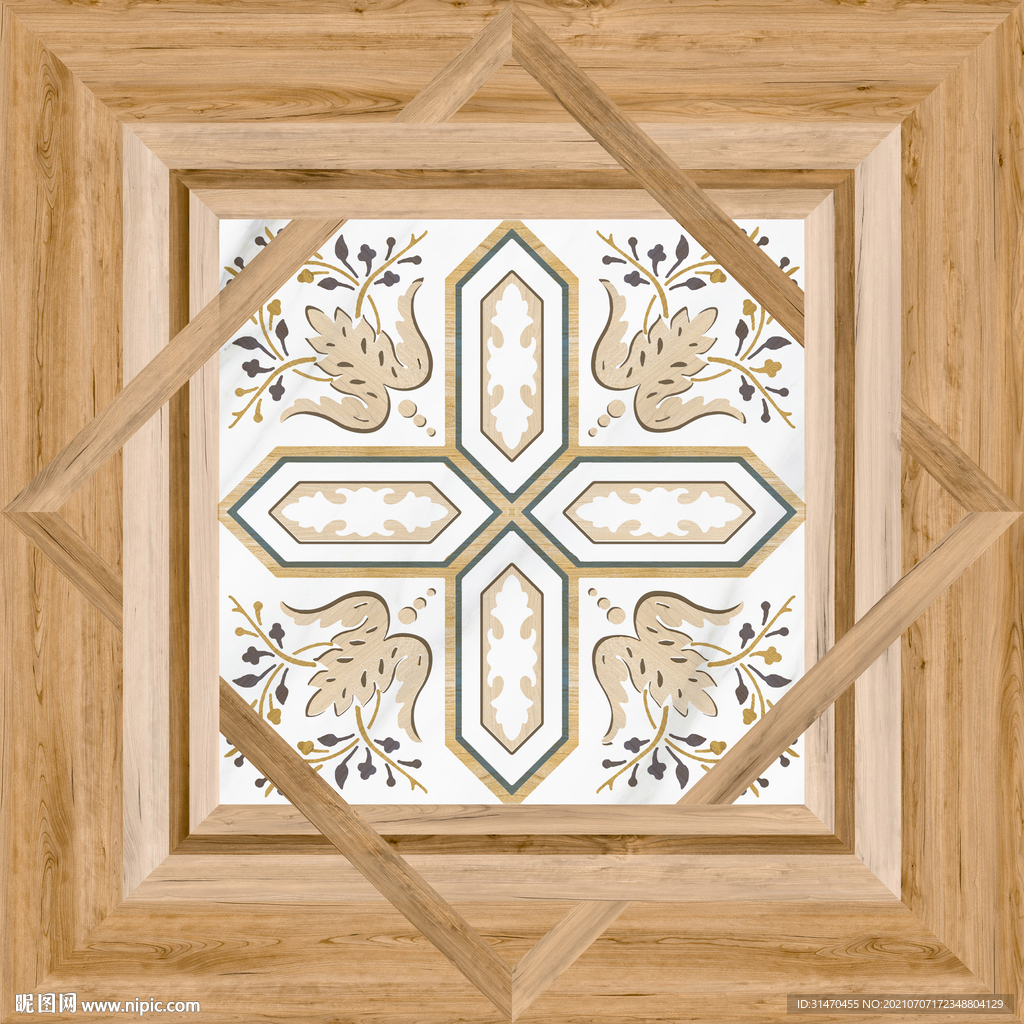 木纹拼花地砖通道分色文件