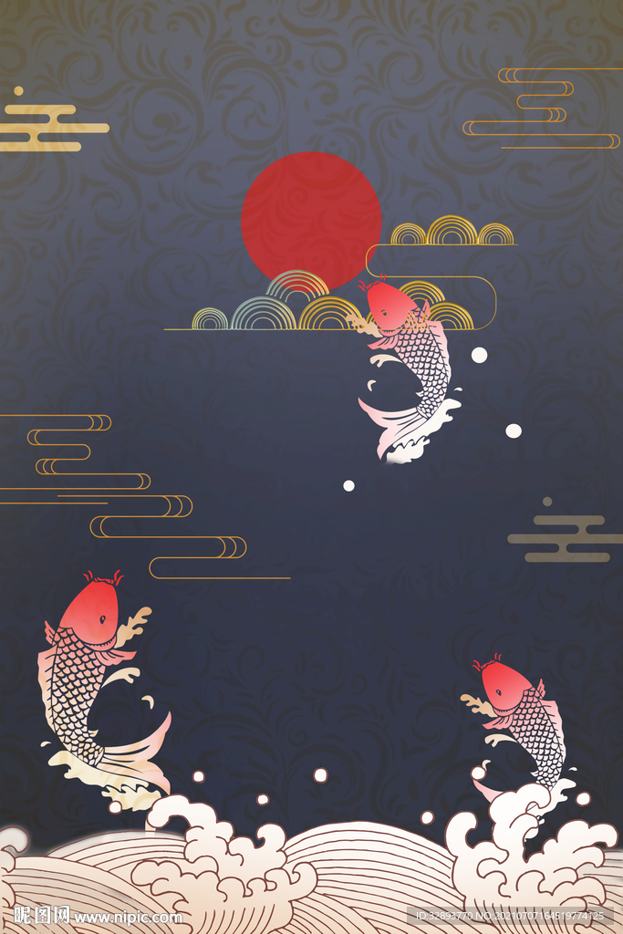 中国风传统古典国潮手绘插画海报