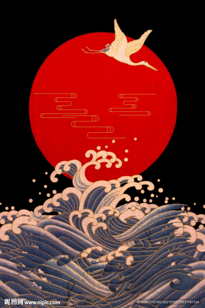 中国风传统古典国潮手绘插画海报