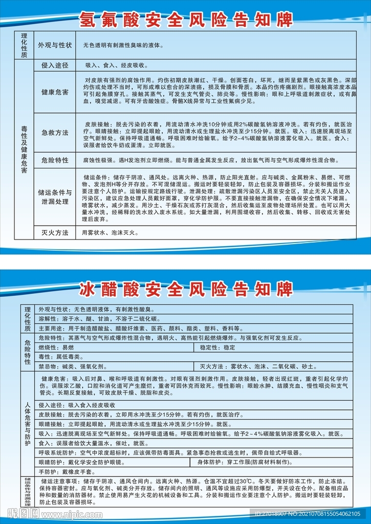 氢氟酸 冰醋酸 