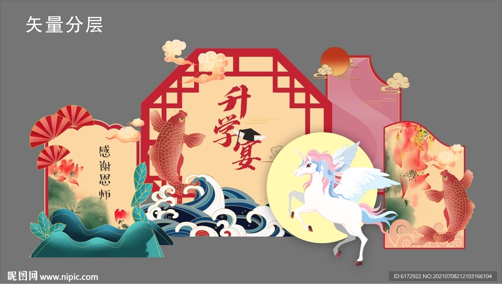升学宴美陈 中国风造型