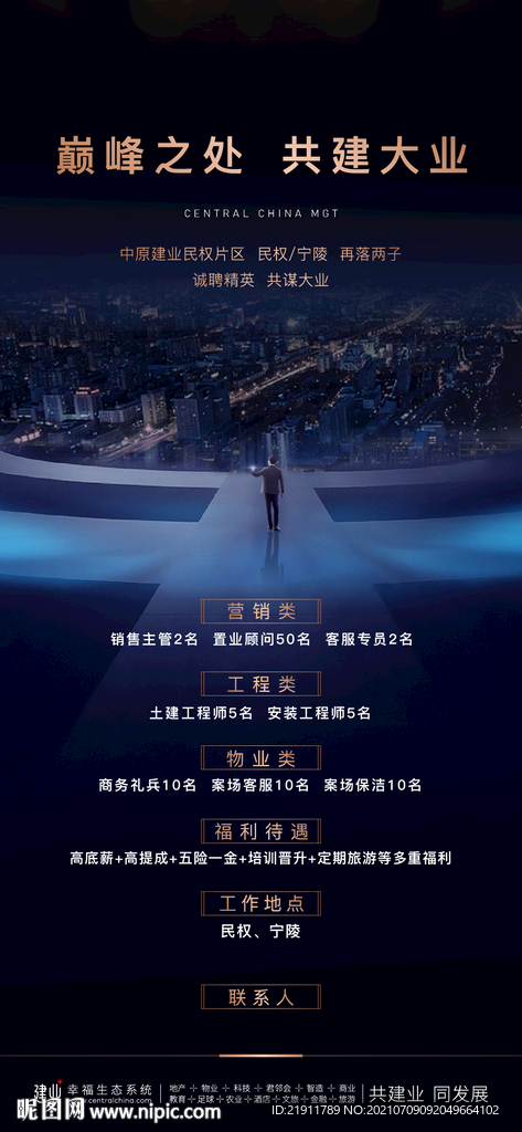 地产招聘海报
